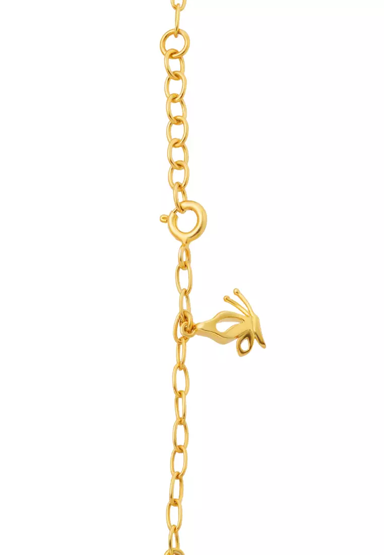 TOMEI Blooming Peony Flower Bracelet, Yellow Gold 916