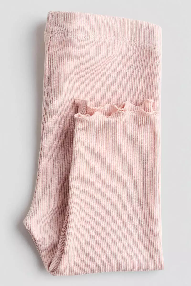 Ribbed cotton leggings