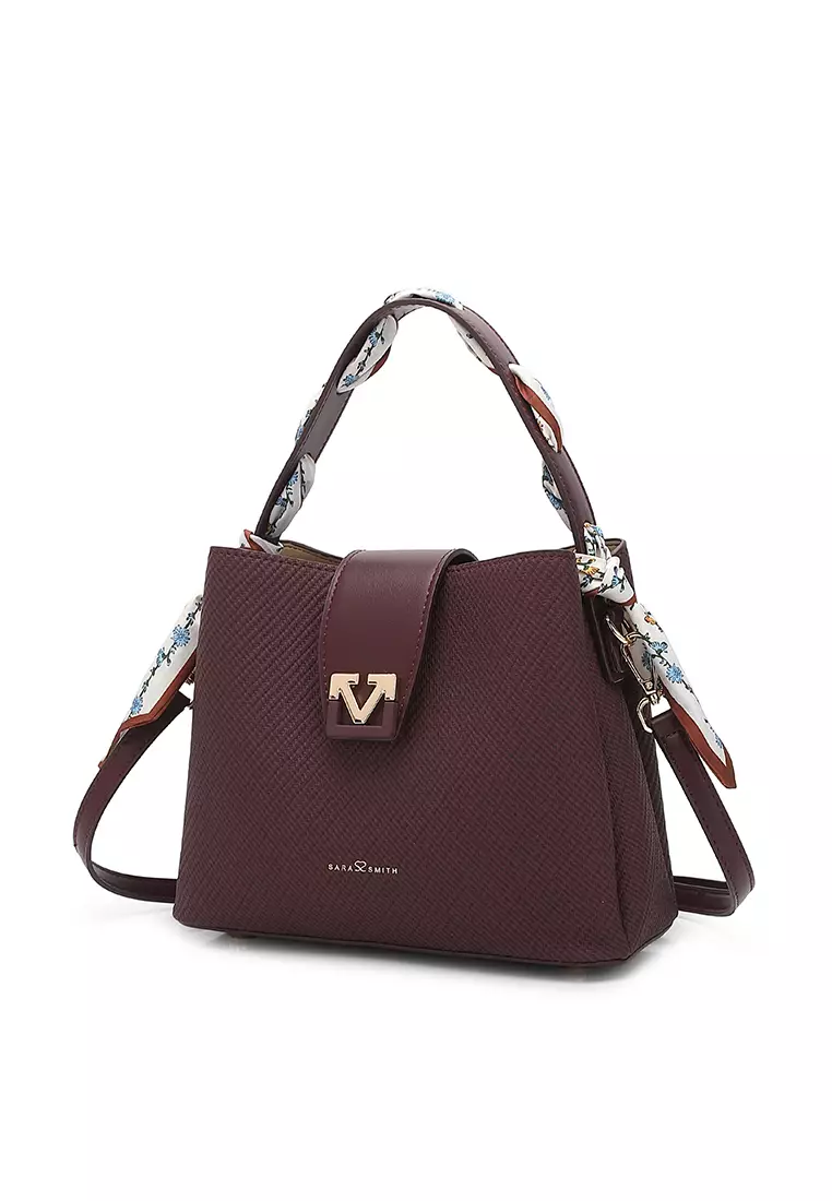 Women's Top Handle Bag / Sling Bag / Crossbody Bag / Shoulder Bag (Tas Tangan Wanita / Tas Selempang Wanita / Tas Bahu Wanita) - Merah