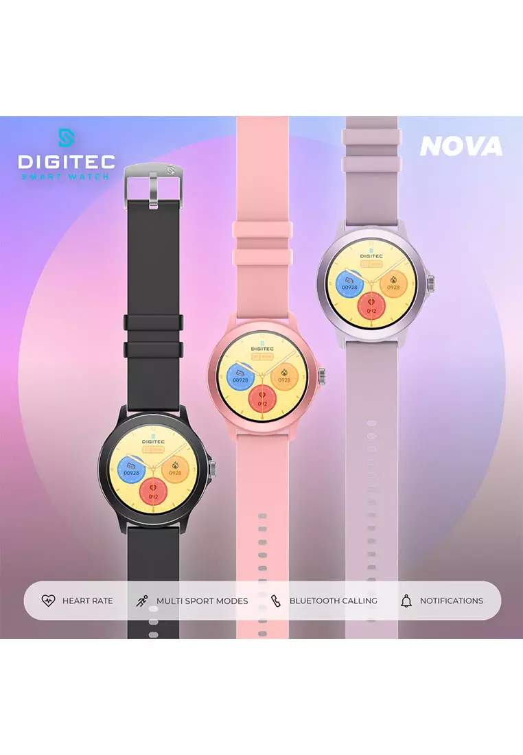 Jam Tangan Digitec Smartwatch - Purple - Resin Strap - DG-SW-NOVA-PU