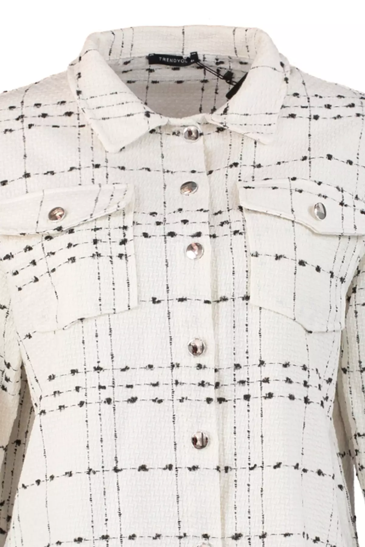 Plus Size Tweed Shirt