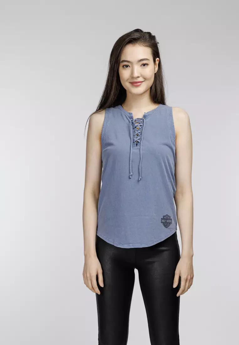Harley Davidson Harley-Davidson Throttle Lace-Up Tank