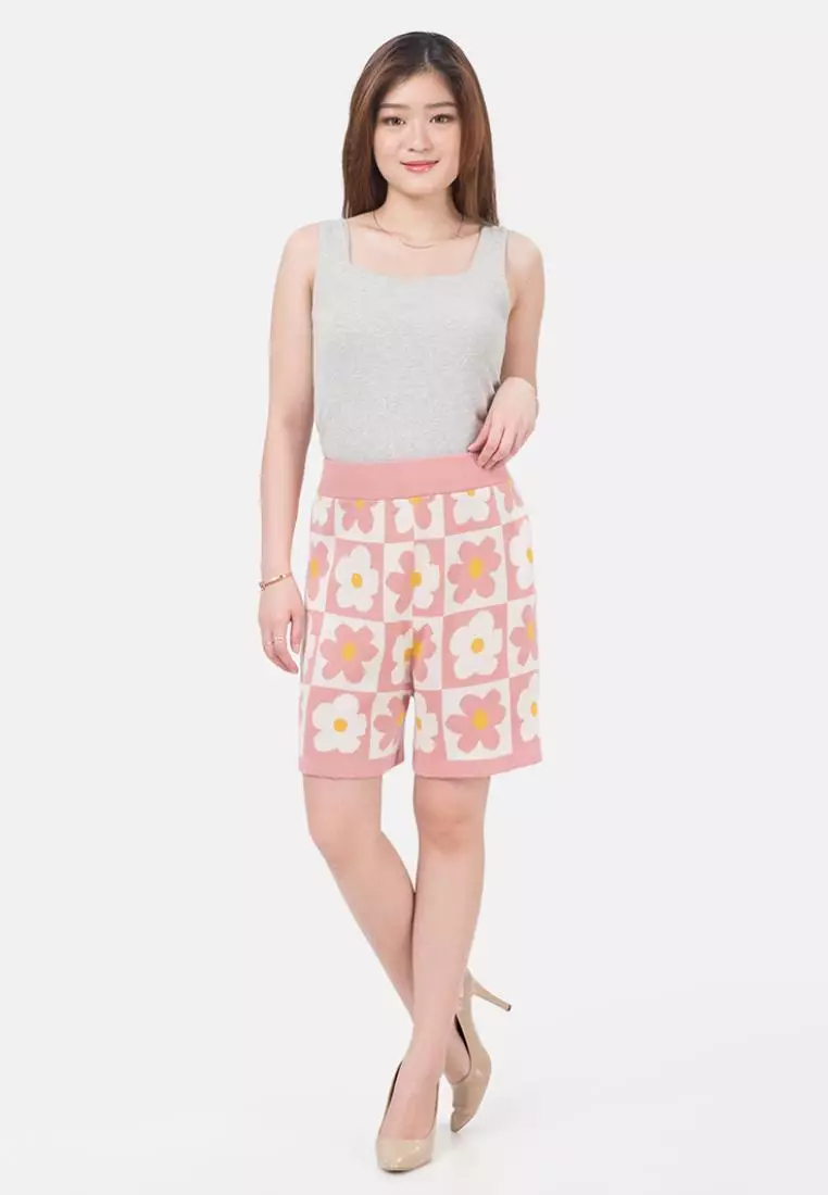 Divya Knit Pants in Pink