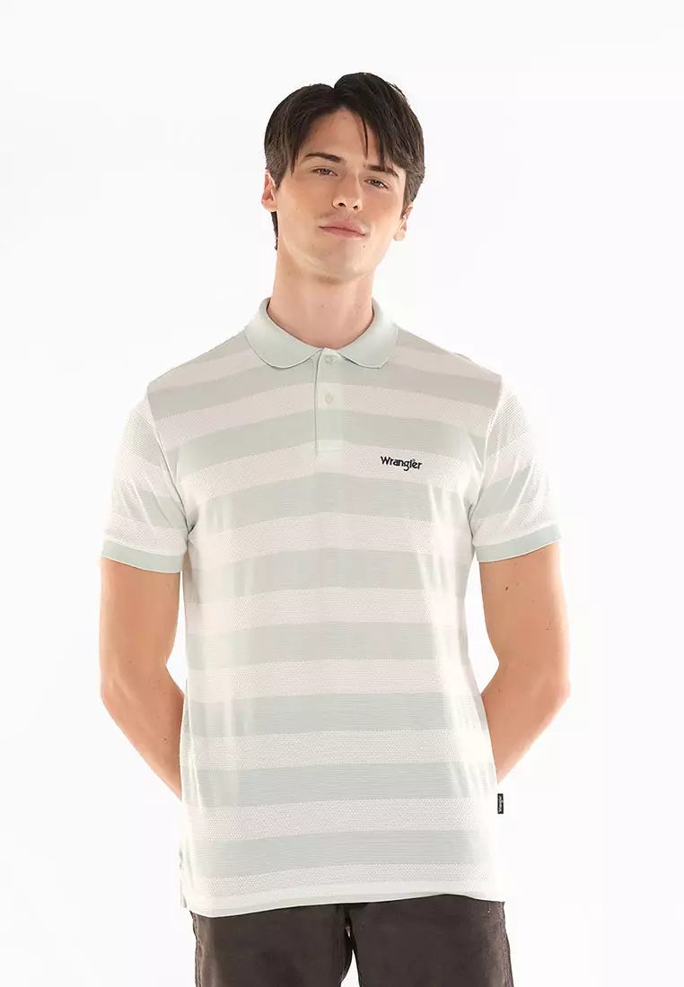 Wrangler Men's Stripe Polo Shirt