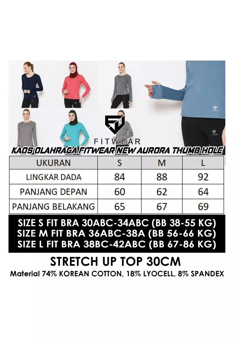 Fitwear - Kaos Olahraga Wanita NEW AURORA LS BASELAYER EAZYDRY - PEACH