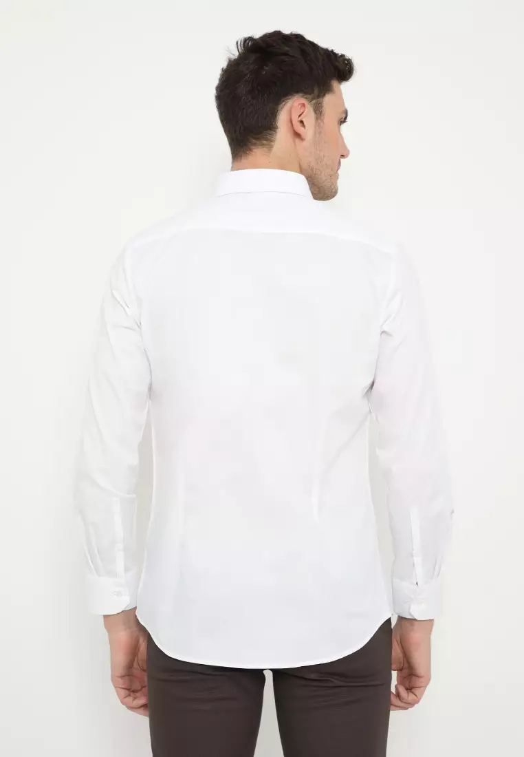 Jobb Geronimo Kemeja Pria Lengan Panjang Slim Fit Putih 3