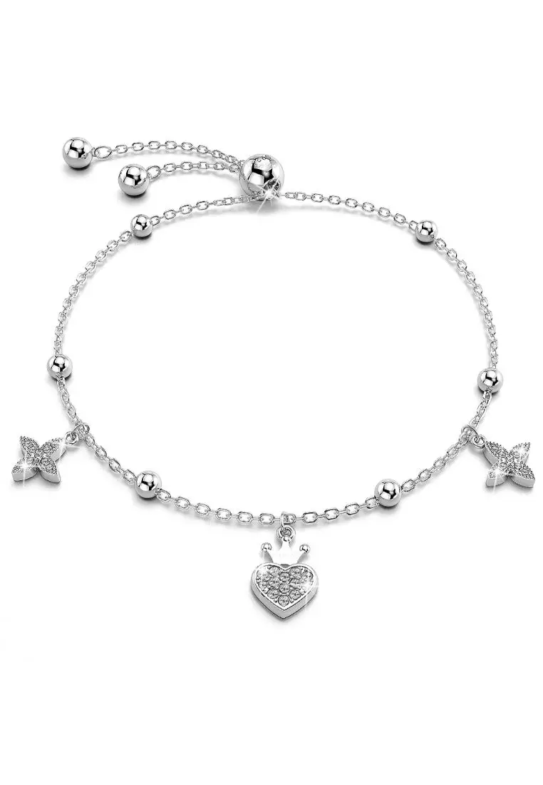 925 SIGNATURE Adjustable Charmed Bracelet-Silver