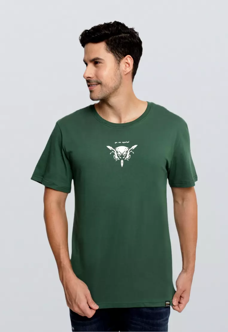 ACE Men's Organic Cotton Graphic T-Shirt Dark Green