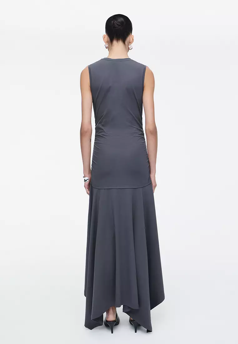 Ruched Jersey Maxi Dress