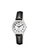 Q&Q black and white and silver Q&Q Q57A-001PY Ladies' Leather Analogue Watch 762A6ACB0790A0GS_1