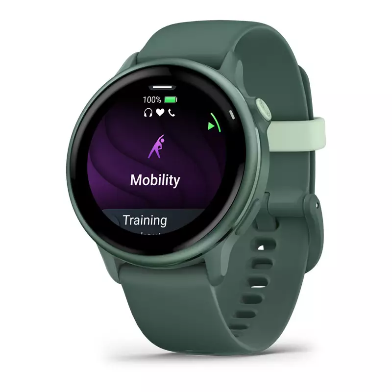 Jam Tangan Unisex Garmin Vivoactive 6 010-02985-42 Smartwatch GPS Jasper Green Alumunium Bezel Jasper Green Band