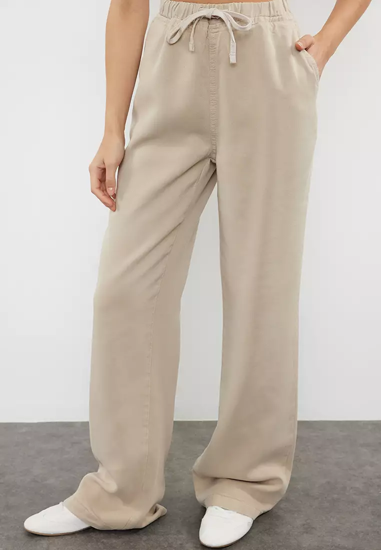 Lyocell High Waist Pants