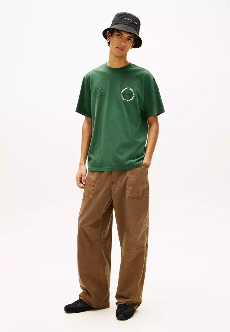 Circular Back Logo Relaxed T-Shirt - Tommy Jeans