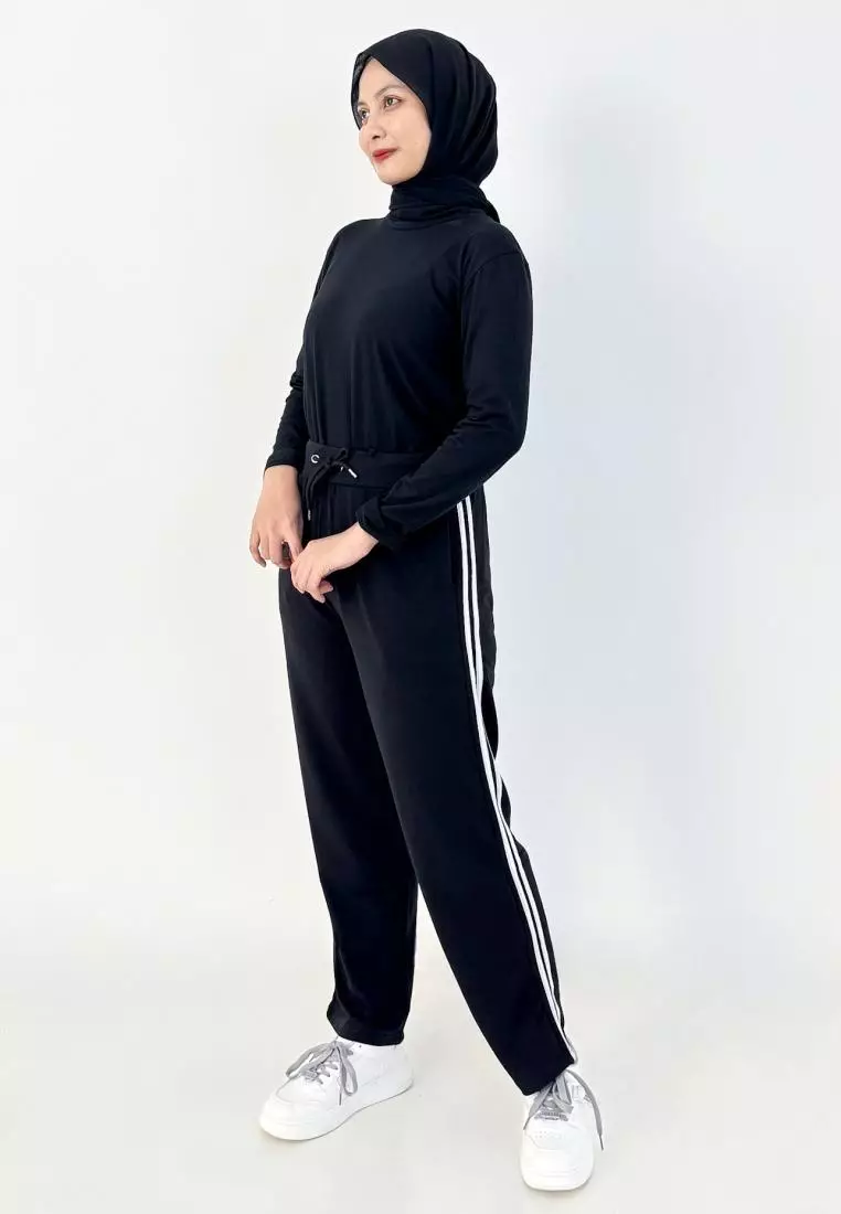 Sofia Sweatpants (Celana Panjang Training Olahraga Wanita) Hitam
