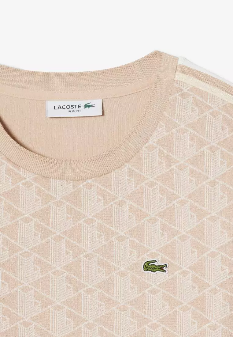 Slim Fit Monogram Jacquard T-shirt