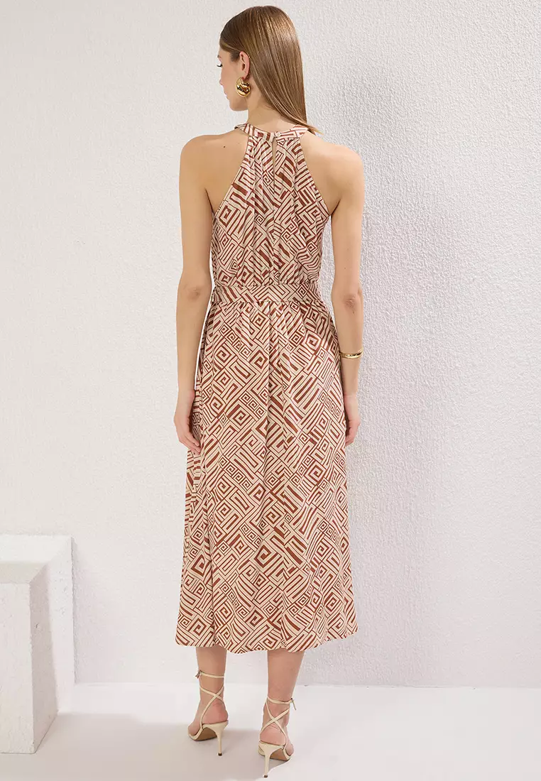 Halter Waist Tie Dress