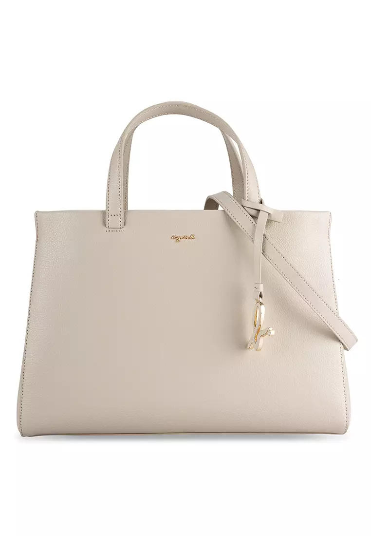 Buy Agnès B. Leather Top-Handle Bag Online | ZALORA Malaysia