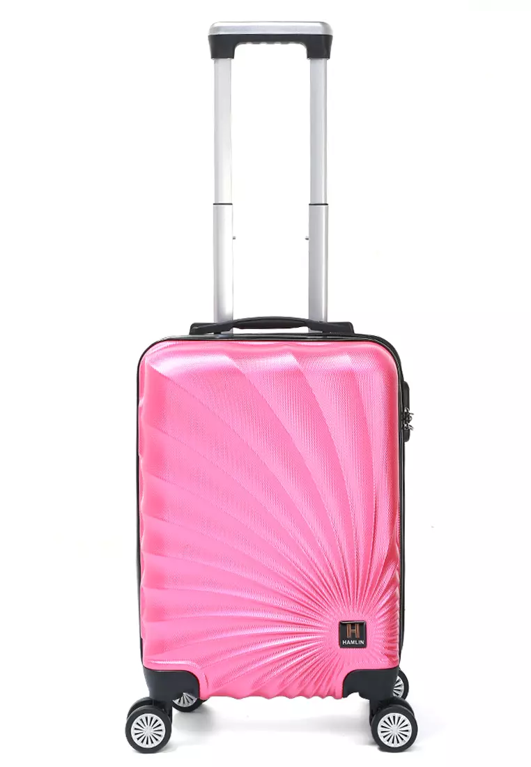 Kiosy Koper Suitcase Size 18 Inch Tas Travel Wheel Luggage Bag Material Fiber 31 ORIGINAL - Pink