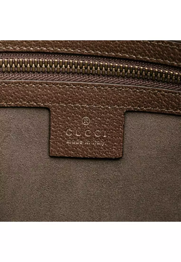 Pre-Loved Gucci Gg Supreme Web Butterfly Clutch