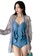 A-IN GIRLS blue (2PCS) Sexy Lace Hollow One-Piece Swimsuit 7FC0DUS4811B08GS_1