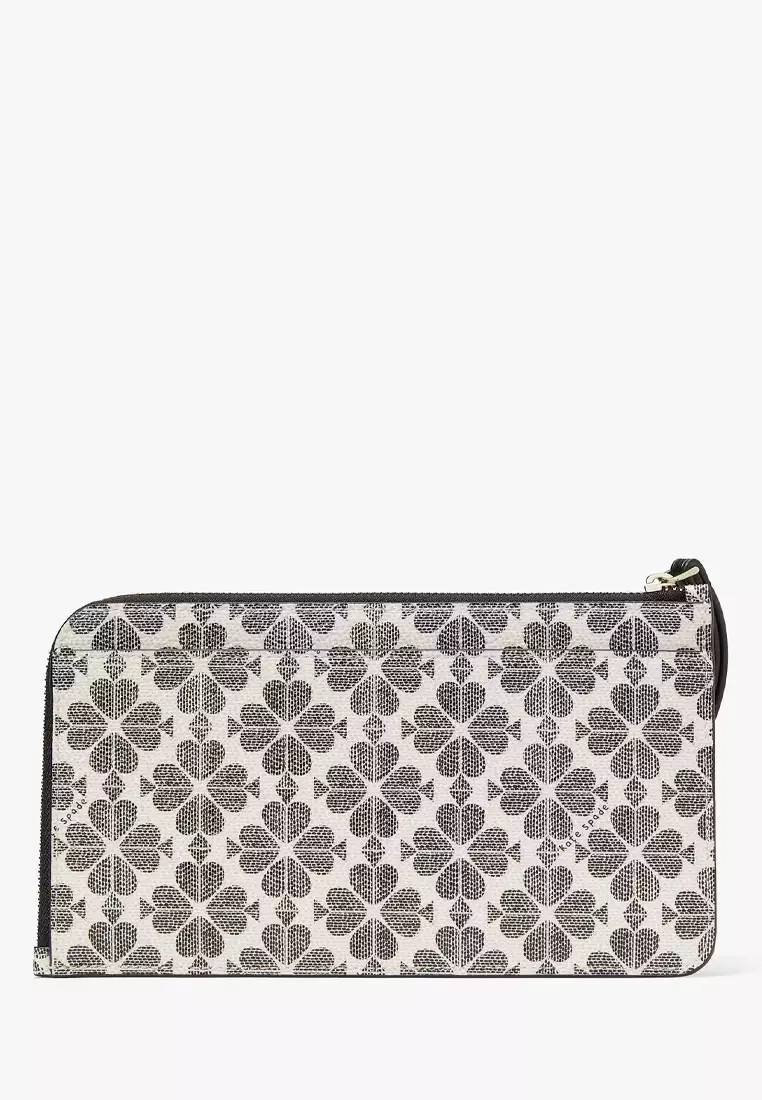 Lucy Spade Flower Medium L-zip Wristlet