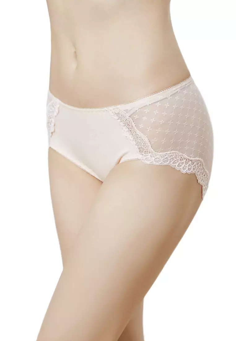Buy XAFITI Pack of Six Panty - Lace-Trimmed Mesh Mid-Rise Briefs 2024  Online