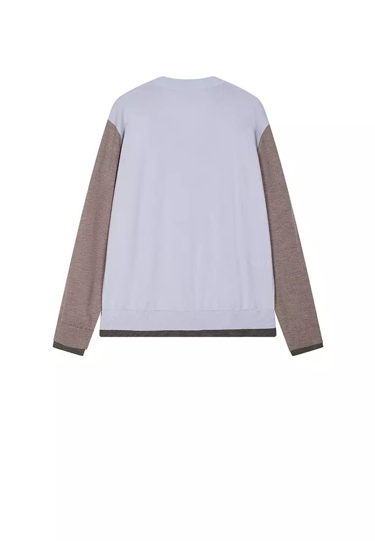 巴素兰羊毛宽松中长款开襟针织衫