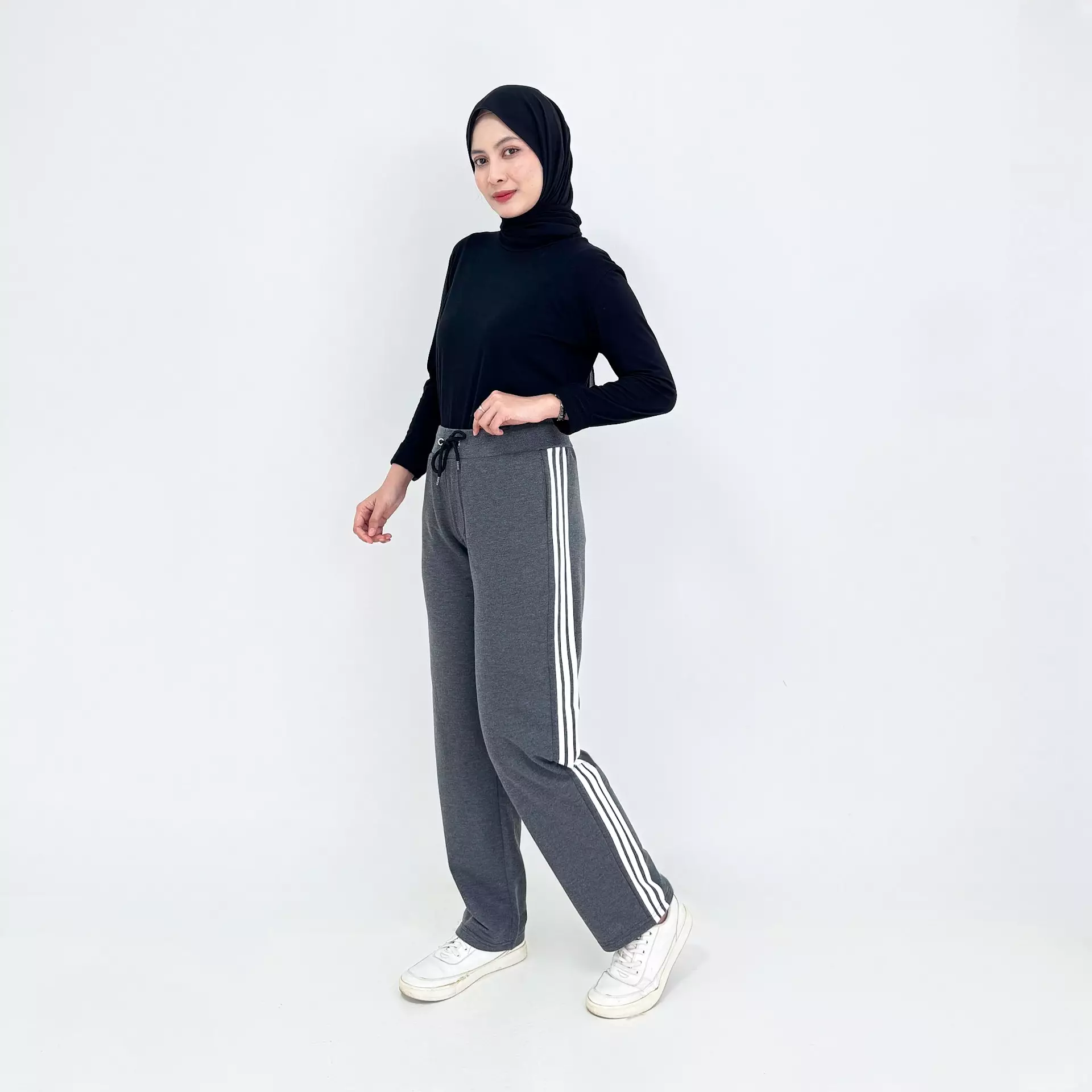 Joan Sweatpants [DARK GREY] Celana Training Olahraga Wanita Panjang 100 cm