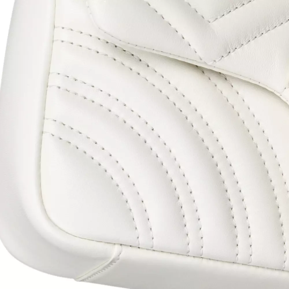 GG Marmont Small Shoulder Bag White Ghw