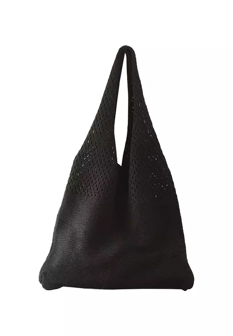 2024 New Vintage Hollow Woven Tote Bag Large Capacity Shopping Bag CA080701