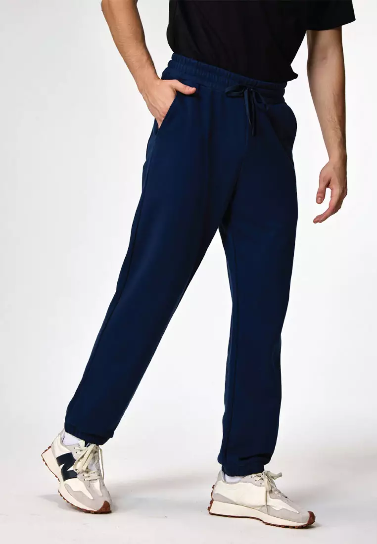 Buy Giordano Men's Cotton French Terry Elastic Waist Drawstring Jogger ...