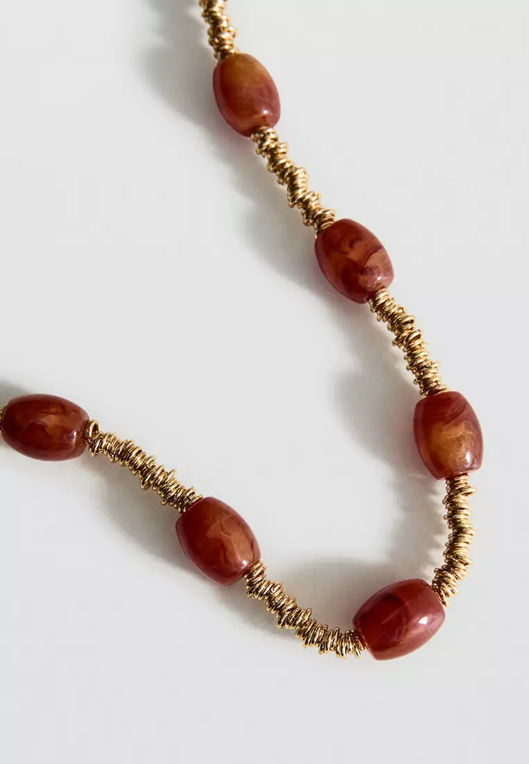 Jual Mango Beaded Chain Necklace Original 2025 | ZALORA Indonesia