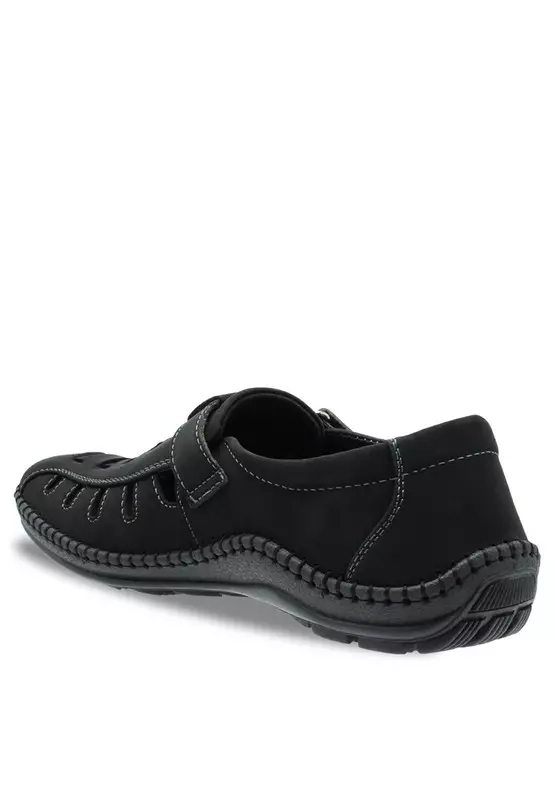 Faux Suede Velcro Fasten Casual Sandals