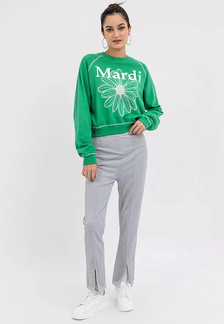 Sweatshirt Raglan Flowermardi_Green