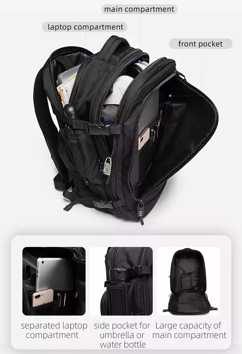 Bange BG22039 Tas Ransel Backpack Laptop Tas Travel Pria 15.6 Inch
