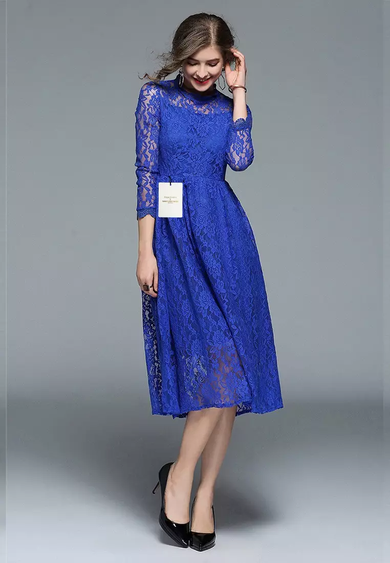 Elegant Lace Slim Cut Dress ZHY-405-609