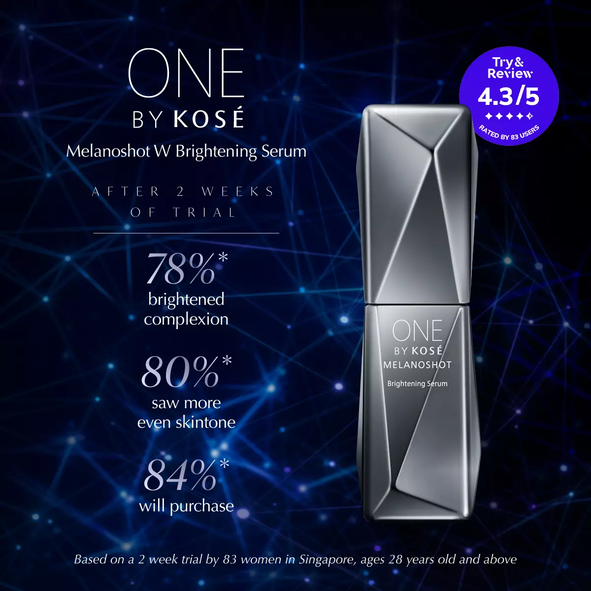 One By KOSE Melanoshot W - 40ml / Serum Flek