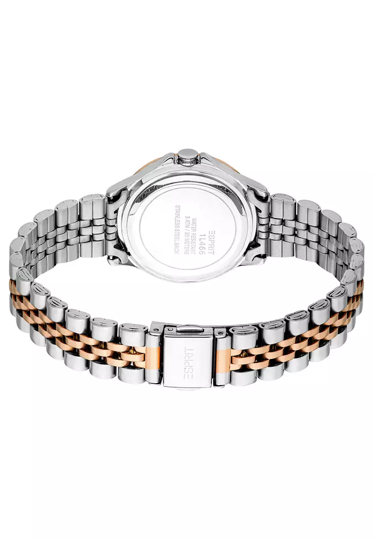 Esprit Paisley Set Two Tone Stainless Steel Analog Watch For Women EES1L466M0095