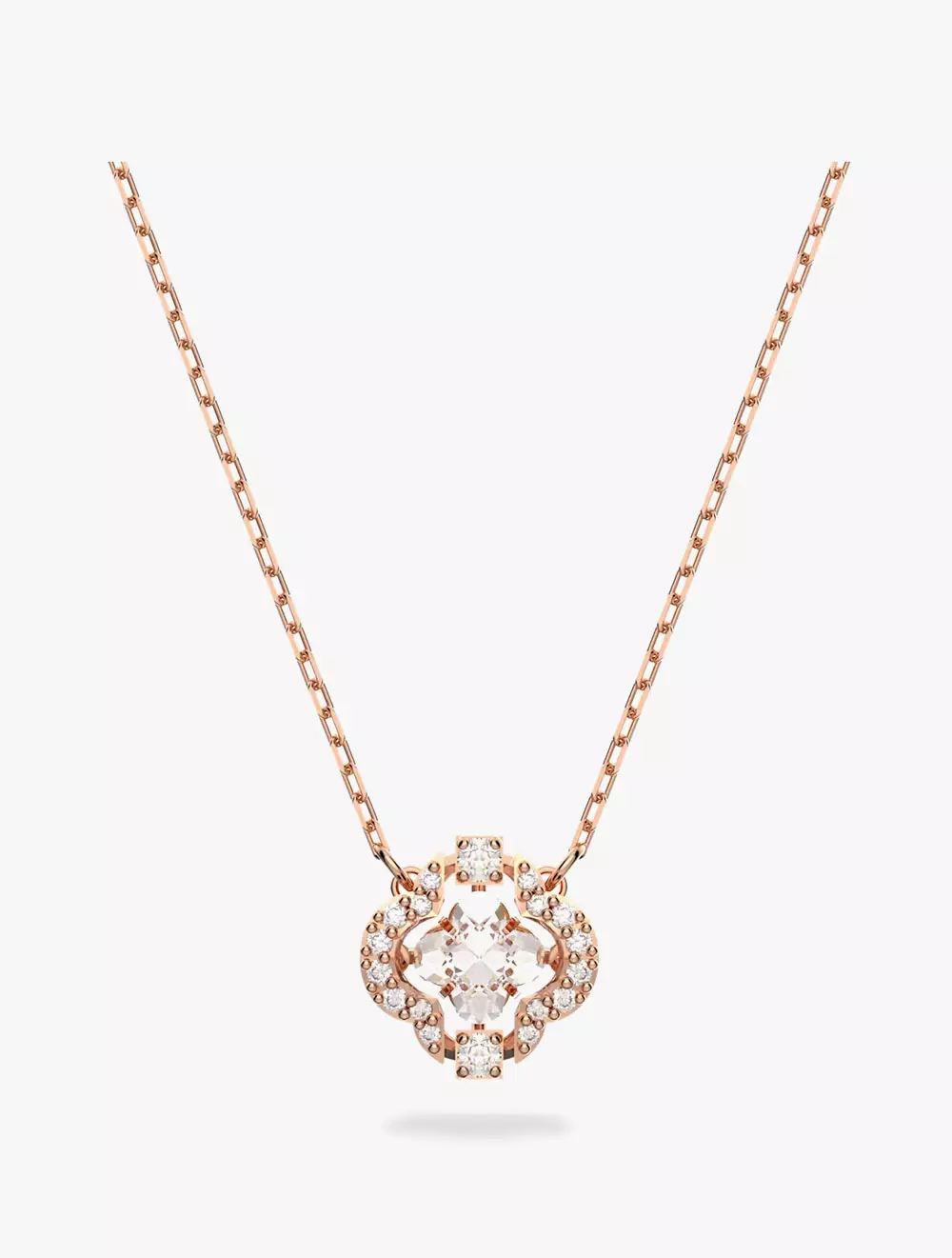 Jual Swarovski Sparkling Dance Necklace, White, Rose Gold-Tone Plated ...