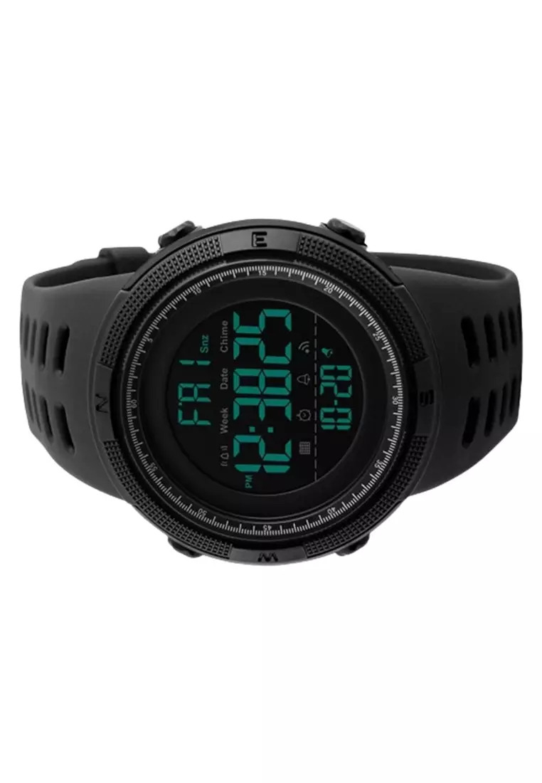 Jam Tangan Pria Black Men Double Time Digital Jam Tangan Digital Original