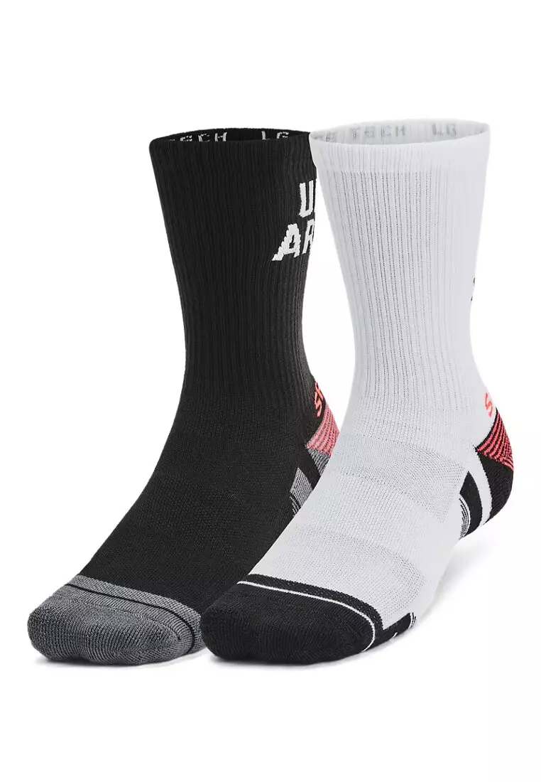 Under Armour Unisex UA Performance Tech SlipSpeed™ 2-Pack Crew Socks