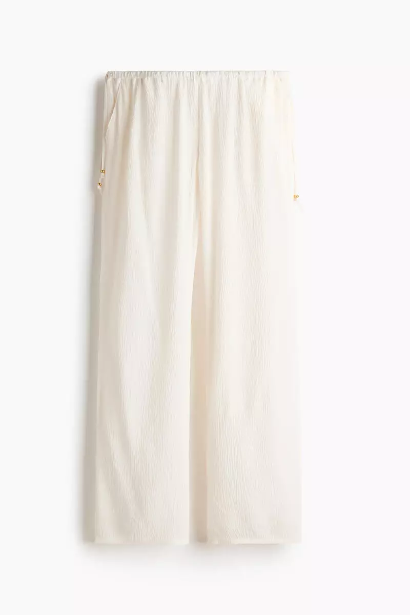 Viscose drawstring trousers
