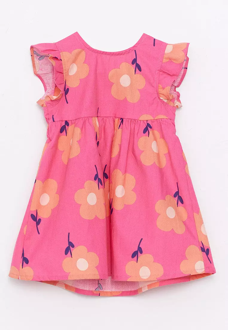 Buy LC WAIKIKI Crew Neck Short Sleeve Printed Baby Girl Dress Online