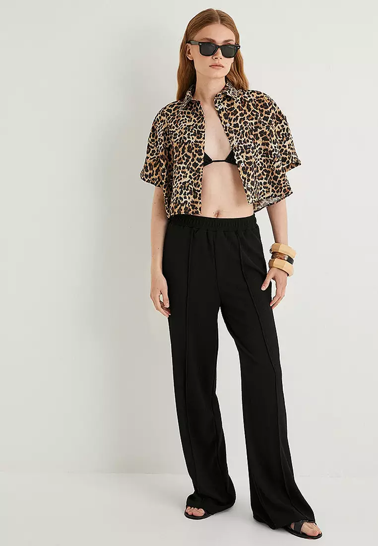 Crop Leopard Shirt
