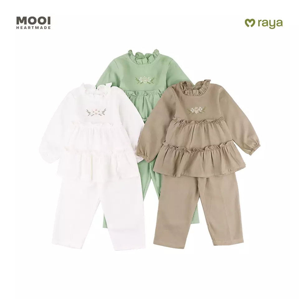 Mooi Setelan Anak Perempuan Raya Collection Maira Tunik Set - Khaki