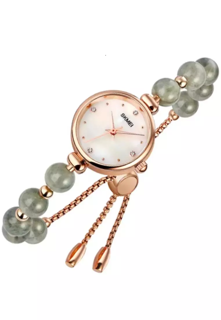 Jam Tangan Analog Wanita Waterproof Strap Tali Material Natural Stone DV56 ORIGINAL