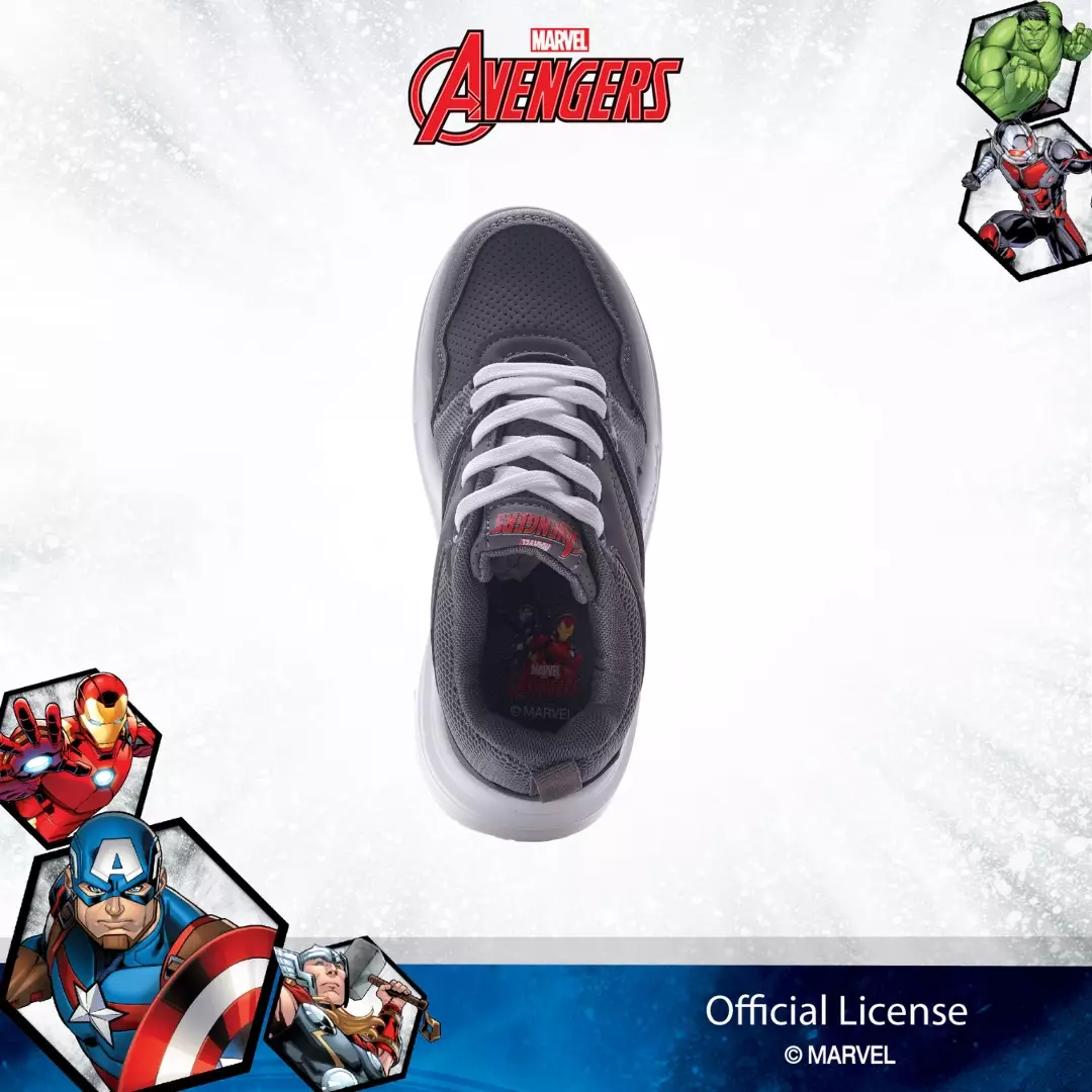 AVENGERS - SEPATU Sneakers ANAK LAKI TANGGUNG CH340407LT - ABU TUA