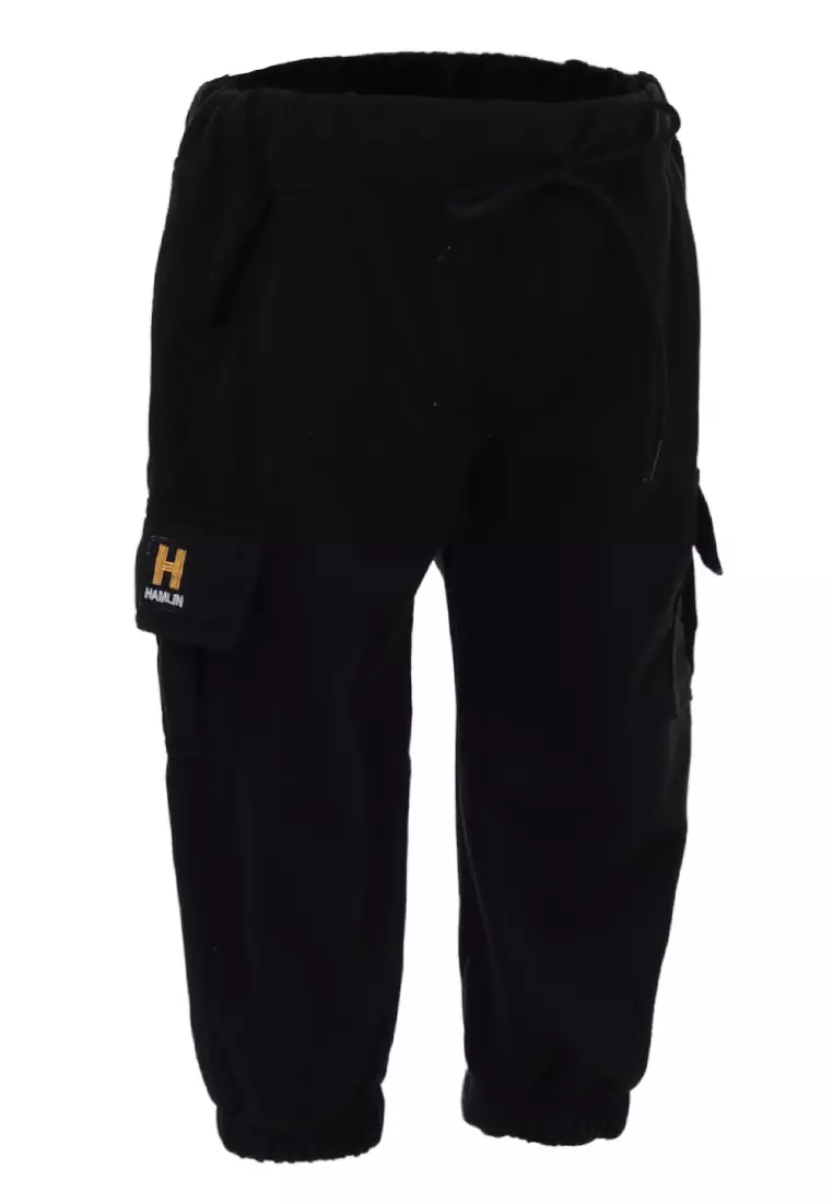 Wileen Celana Cargo Anak Unisex Kid Long Pants Slim Fit Comportable Material Fleece ORIGINAL - Black