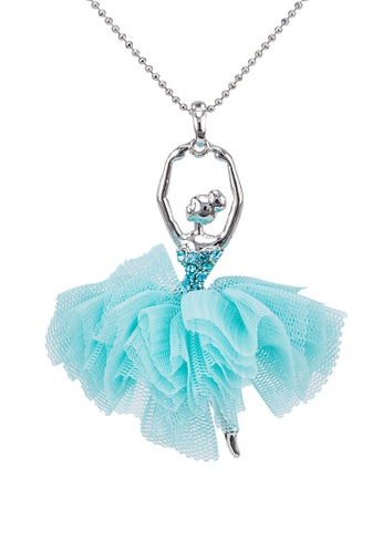 SO SEOUL blue and silver Ellie Ballerina Turquoise Organza Lace Necklace 8A362AC3BE98D3GS_1