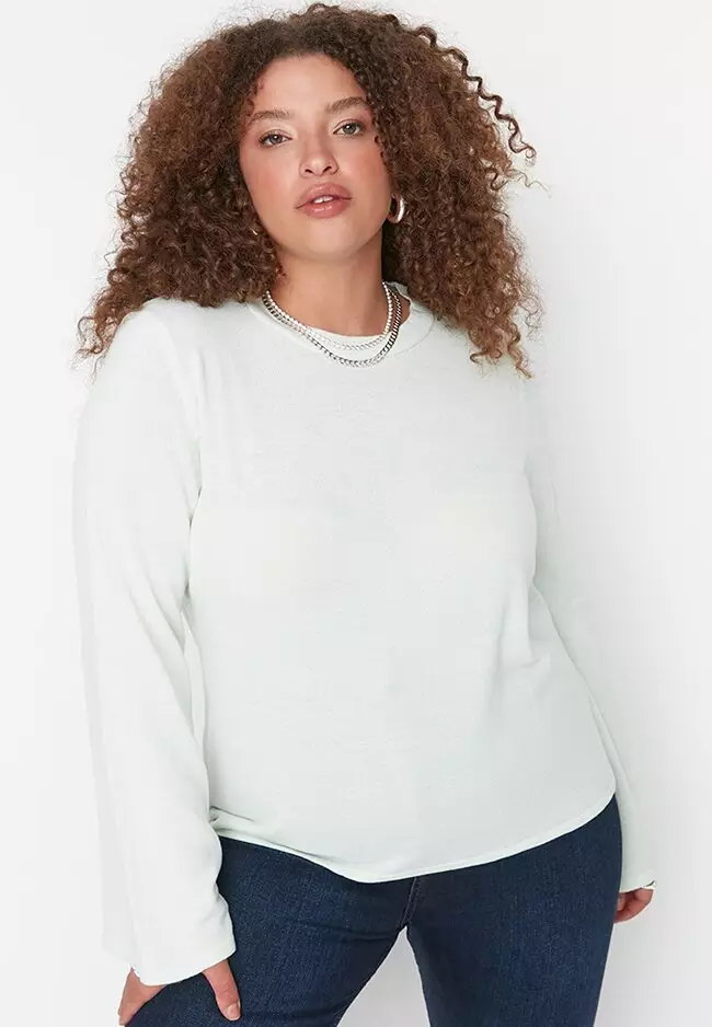 Buy Trendyol Plus Size Flared Sleeves Jumper Online ZALORA Malaysia